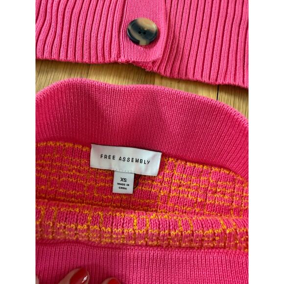 Plaid Pencil Skirt Sweater Set Knit Pink Legally Blond Preppy XS - Picture 8 of 13